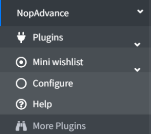 mini wishlist plugin page